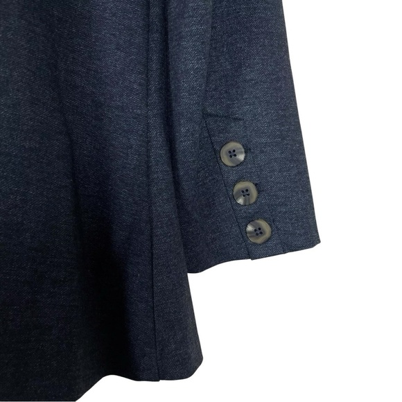 Soft Surroundings Pleated Buttoned Stretch Tunic Lagenlook Top Blue Size Small - Picture 5 of 7